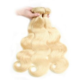 China 7A Body Wave Blonde Brazilian Curly Hair 613 Colored Hair Extensions No Chemical supplier