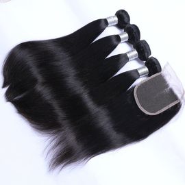 China 7A Straight Brazilian Hair Bundles With Closure , Grade 7A Human Hair supplier