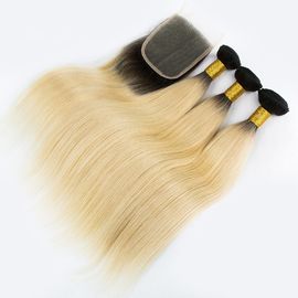 China Full Cuticle 8A 1b 613 Human Hair Extensions Double Drawn Strong Weft supplier