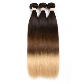 China 3 Tone Ombre Brazilian Hair Weave , Silky Straight Ombre Real Hair Extensions supplier