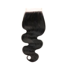 China High Quality Indian Body Wave Lace  Closure 4x4 Size Middle Part 7A+ Grade supplier
