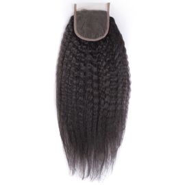 China 4x4 Closure With Baby Hair Indian Kinky Straight Closure Full Hand Tied Brown Swiss Lace supplier