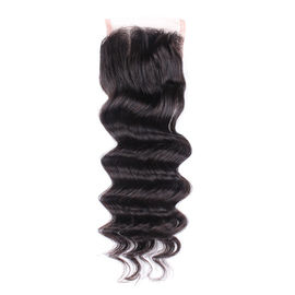 China 4x4 Lace Closure Indian Loose Wave Closure With Front Baby Hair 10&quot; to 22&quot; supplier