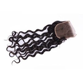 China Top Grade Human Hair Extension Lace Closure 4x4 Any Parting Indian Water Wave Closure supplier