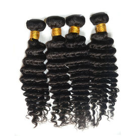 China Full And Thick Ends Brazilian Curly Hair Extensions , Deep Wave Human Hair Bundles  supplier