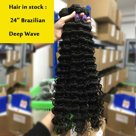 China Deep Wave Brazilian Hair Bundles , Unprocessed Brazilian Curly Hair Bundles  supplier
