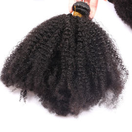 China Peruvian Human Afro Kinky Curly Hair Bundles Natural Color No Chemical Smell supplier