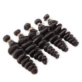 China Virgin Peruvian Loose Wave Hair Undles , 100 Human Hair Weave Bundles supplier