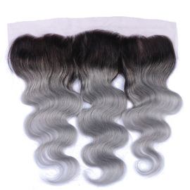 China Color 1B Grey 13x4 Lace Closure 7A Grade Lace Frontal Hair Closure Full Cuticle Aligned supplier