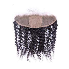 China Deep Wave 13x4 Lace Closure Raw Human Hair Lace Front Closure Piece supplier