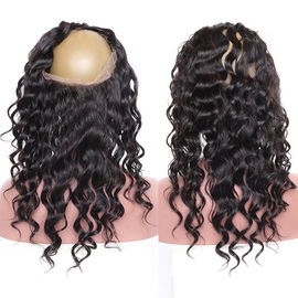 China Pre Plucked 360 Swiss Lace Frontal Loose Wave High Grade Virgin Brazilian Hair Weave supplier