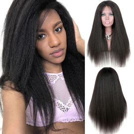 China Yaki Kinky Straight Full Lace Wigs Human Hair No Chemical No Tangle supplier
