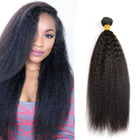 Afro Kinky Straight Malaysian Hair Extensions Bundles 8A Grade No Fiber No Synthetic