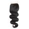 Brazilian Body Wave Swiss Lace Closure 8&quot; to 20&quot; Natural Black Color Virgin Hair Material supplier