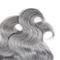 Virgin Indian Human Hair Bundles , Grey Ombre Hair Bundles Two Tone Full End supplier