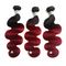 Unprocessed Ombre Hair Weave 1b/99j Wine Red Body Wave Burgundy Soft And Silky supplier