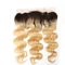 Color 1B/613 Ombre Mixed Color Brazilian Hair 13inch by 4inch Ear To Ear Lace Frontal Closure supplier