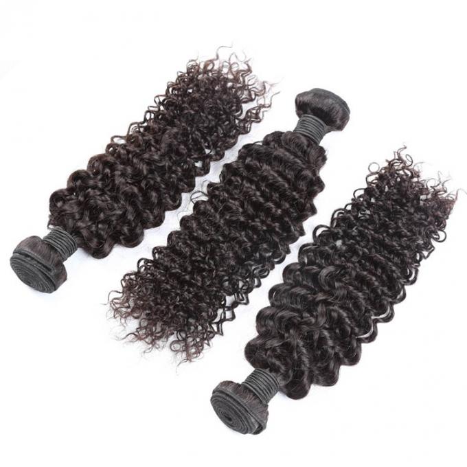 Unprocessed Indian Deep Curly Hair Bundles Durable With High Temperature Disinfection