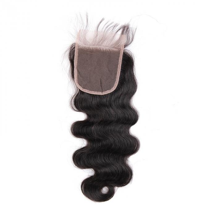 Drouble Weft 4x4 Lace Closure Peruvian Hair Weave Lace Closure Deep Texture