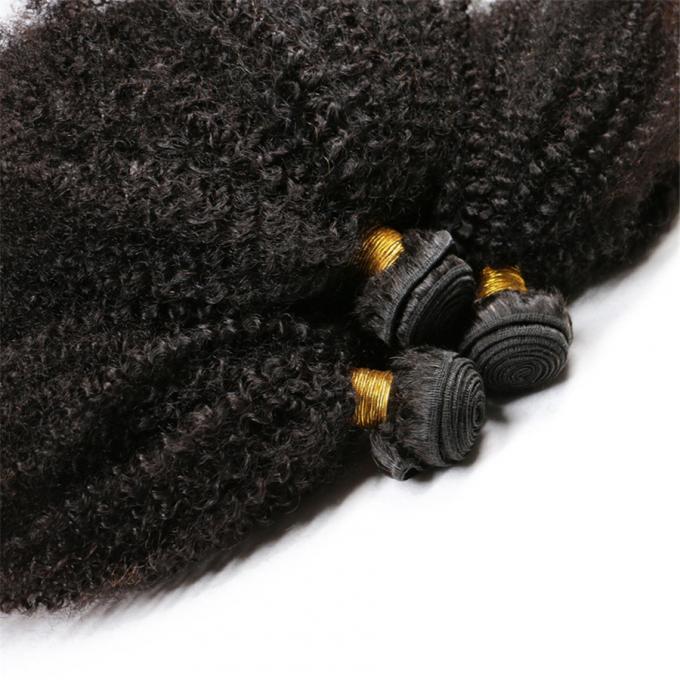 Brazilian Virgin Human Hair Afro Kinky Curly Human Hair Extension Weft Good Ratio