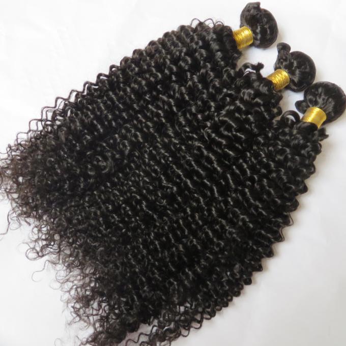 Unprocessed Human Virgin Hair Afro Kinky Curly Pure Brazilian Hair Bundles Natural Color