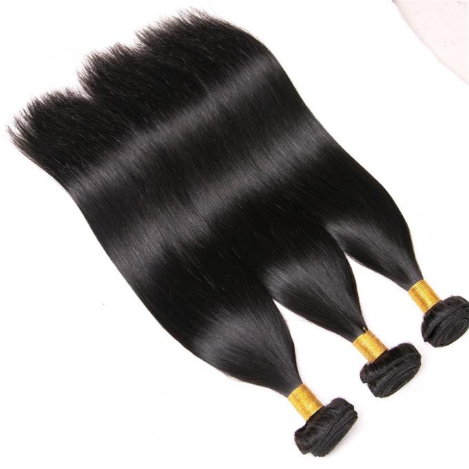 Women Dyeable Hair Extensions For Short Hair , Double Layer Long Black Hair Extensions
