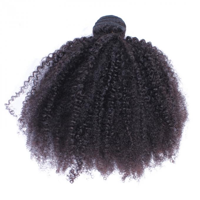Peruvian Human Afro Kinky Curly Hair Bundles Natural Color No Chemical Smell