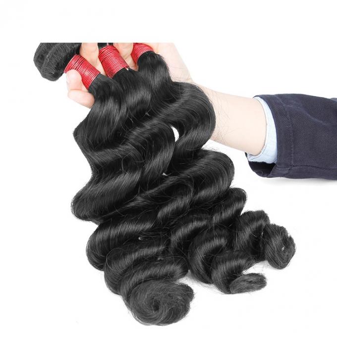 Pure Color Peruvian Human Hair Bundles No Shedding Peruvian Loose Wave Hair 3.5OZ Weight