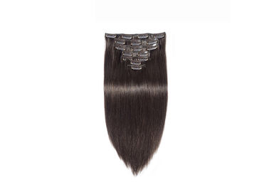 China Color #2 Can Be Restyled Silky Smooth Soft Clip in Hair Extension Europe Hair Extension for Hair Salon 18&quot; 20&quot; 22&quot;24&quot; supplier