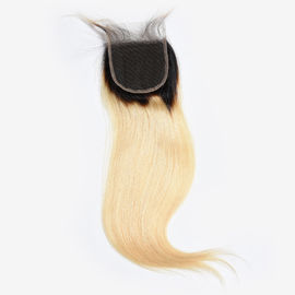 China 4x4 Brazilian Hair Lace Closure Straight 1b/613 Color 9a Grade 100% Pure Human Hair supplier