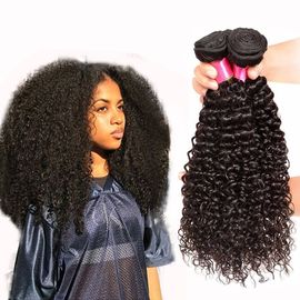Curly Texture Brazilian 7A Virgin Hair , Wet And Wavy Virgin Hair Bundles Extension