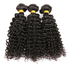 9A Natural Kinky Curly Hair Bundles Double Drawn Hair Extensions Weft