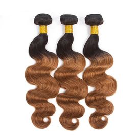 Grade 8A Three Tone Ombre Hair Extensions 100% Real Hair Material