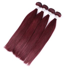 China 99j Burgundy Straight Brazilian Hair Peruvian Human Hair Weave Popular Sell Double Weft supplier