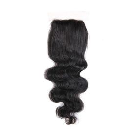 China Drouble Weft 4x4 Lace Closure Peruvian Hair Weave Lace Closure Deep Texture supplier