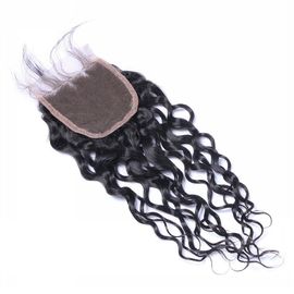 China Qingdao Top Lace Closure 45Gram Natural Color Peruvian Water Wave Human Hair  Closure supplier