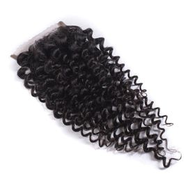 China Natural Hair Skin Malaysian Curly Closure 4&quot;x4&quot; for Black Ladies Human Hair Lace Closure supplier