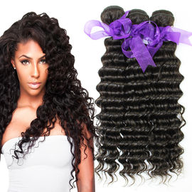 China Peruvian Deep Wave Hair Bundles No Shedding , Peruvian Hair Deep Body Wave  supplier