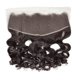 China Brazilian Loose Wave Lace Closure 13 By 4 Inch None Processed Virgin Hair supplier