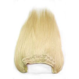 China Brazilian Virgin Human Hair One Piece Halo Flip In Hair Extension #613 Blonde Color 120Gram supplier