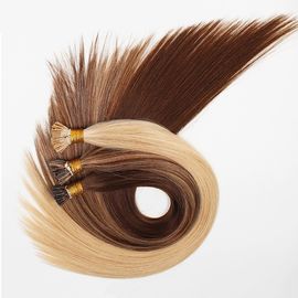 China Virgin Human V Tip Clip In Hair Extensions For Thin Hair , Pure Color supplier