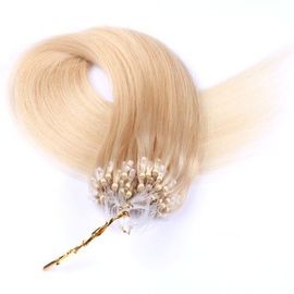 China Micro Ring Loop Brazilian Clip In Weave Human Hair Blonde 613 Color Silky Straight supplier
