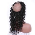 China Real Natural Wave 360 Lace Frontal Closure Hand Tied With Baby Hair company