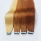 China Brown Skin Weft PU Tape Hair Extensions Silky Straight For Women company
