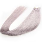 China Brazilian Virgin Glue PU Tape Hair Extensions For Thin Hair , Grey Color company