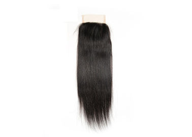 4x4 Top Swiss Hair Lace Closure, Peruvian Hair Straight Lace Closure supplier