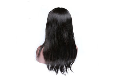 100% Brazilian Human Hair Full Lace Wigs , Natural Looking Human Hair Wigs Black Color supplier