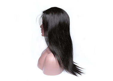 100% Brazilian Human Hair Full Lace Wigs , Natural Looking Human Hair Wigs Black Color supplier