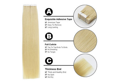 613 Pre Bonded Remy PU Tape Hair Extensions No Chemical No Smell supplier