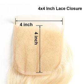 Blonde #613 Color Body Wave Lace Closure Baby Hair Brazilian Real Human Hair supplier